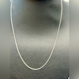 Sterling Silver Serpentine Chain Necklace 18”